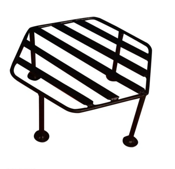  Hexagon  Iron  Planter Stand It is Suitable For Outdoor as Well as Indoor  Pack of2 -  Free Size, Black, Iron,  Pack of 2,  Hexagon